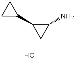rac-(1R,2S)-2-cyclopropylcyclopropan-1-amine hydrochloride, trans Structural