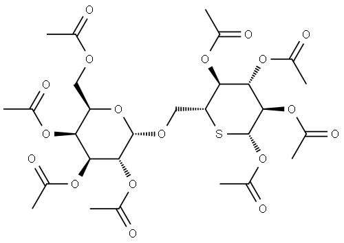 6-O-(2,3,4,6-Tetra-o-acetyl-alpha-d-galactopyranosyl)-1,2,3,6-tetra-o-acetyl-beta-d-thioglucopyranose Structural