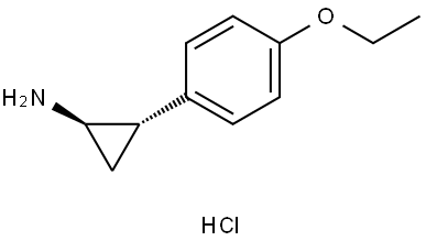 rac-(1R,2S)-2-(4-ethoxyphenyl)cyclopropan-1-amine hydrochloride, trans Structural