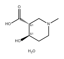 rac-(3R,4R)-4-hydroxy-1-methyl-3-piperidinecarboxylic acid hydrate Structural
