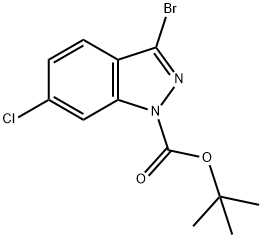 tert-butyl 3-bromo-6-chloro-1H-indazole-1-carboxylate Structural