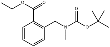 Benzoic acid, 2-[[[(1,1-dimethylethoxy)carbonyl]methylamino]methyl]-, ethyl ester Structural