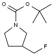tert-Butyl 3-(fluoromethyl)pyrrolidine-1-carboxylate Structural