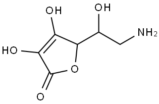 5-(2-Amino-1-hydroxyethyl)-3,4-dihydroxy-2,5-dihydrofuran-2-one Structural