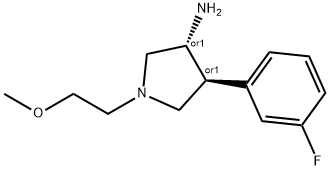 rel-(3R,4S)-4-(3-Fluorophenyl)-1-(2-methoxyethyl)-3-pyrrolidinamine Structural