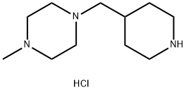 Piperazine, 1-methyl-4-(4-piperidinylmethyl)-, hydrochloride (1:1) Structural