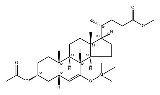 Obeticholic Acid Impurity 20 Chol-6-en-24-oic acid, 3-(acetyloxy)-7-[(trimethylsilyl)oxy]-, methyl ester, (3α,5β)- Structural