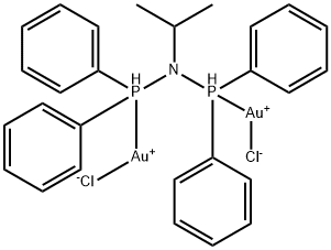 Gold, dichloro[μ-[N-(diphenylphosphino)-N-(1-methylethyl)-P,P-diphenylphosphinous amide-P:P']]di- (9CI) Structural