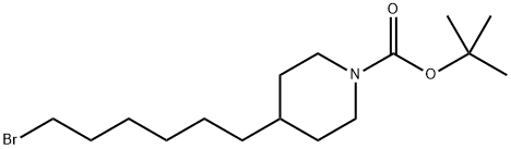 tert-Butyl 4-(6-bromohexyl)piperidine-1-carboxylate Structural