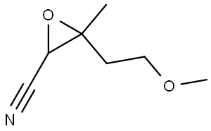 3-(2-Methoxyethyl)-3-methyloxirane-2-carbonitrile Structural