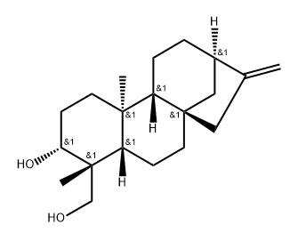 Kaur-16-ene-3,18-diol, (3α,4α)- Structural
