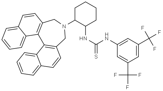 (11bS)-1-(3,5-Bis(trifluoromethyl)phenyl)-3-((1S,2S)-2-(3,5-dihydro-4H-dinaphtho[2,1-c:1',2'-e]azepin-4-yl)cyclohexyl)thiourea Structural
