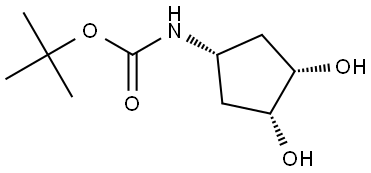 Carbamic acid, N-[(3S,4R)-3,4-dihydroxycyclopentyl]-, 1,1-dimethylethyl ester, rel- Structural