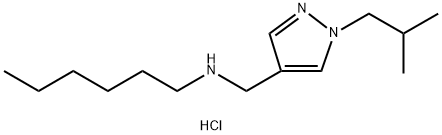 hexyl[(1-isobutyl-1H-pyrazol-4-yl)methyl]amine Structural