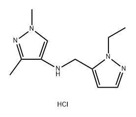 N-[(1-ethyl-1H-pyrazol-5-yl)methyl]-1,3-dimethyl-1H-pyrazol-4-amine Structural