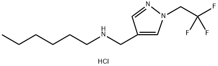 hexyl{[1-(2,2,2-trifluoroethyl)-1H-pyrazol-4-yl]methyl}amine Structural