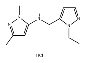 N-[(1-ethyl-1H-pyrazol-5-yl)methyl]-1,3-dimethyl-1H-pyrazol-5-amine Structural