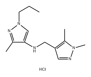 N-[(1,5-dimethyl-1H-pyrazol-4-yl)methyl]-3-methyl-1-propyl-1H-pyrazol-4-amine Structural