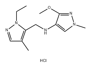 N-[(1-ethyl-4-methyl-1H-pyrazol-5-yl)methyl]-3-methoxy-1-methyl-1H-pyrazol-4-amine Structural
