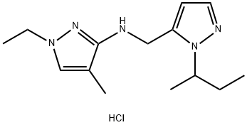 N-[(1-sec-butyl-1H-pyrazol-5-yl)methyl]-1-ethyl-4-methyl-1H-pyrazol-3-amine Structural