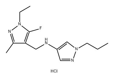 N-[(1-ethyl-5-fluoro-3-methyl-1H-pyrazol-4-yl)methyl]-1-propyl-1H-pyrazol-4-amine Structural