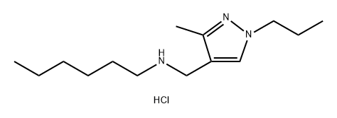 hexyl[(3-methyl-1-propyl-1H-pyrazol-4-yl)methyl]amine Structural