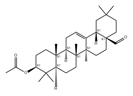 Olean-12-en-28-al, 3-(acetyloxy)-, (3β)- Structural