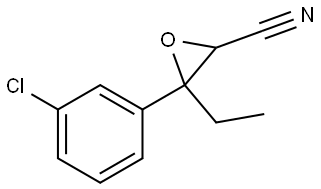 3-(3-Chlorophenyl)-3-ethyloxirane-2-carbonitrile Structural