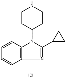 1H-Benzimidazole, 2-cyclopropyl-1-(4-piperidinyl)-, hydrochloride (1:1) Structural