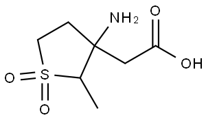 2-(3-Amino-2-methyl-1,1-dioxidotetrahydrothiophen-3-yl)acetic acid Structural
