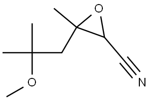 3-(2-Methoxy-2-methylpropyl)-3-methyloxirane-2-carbonitrile Structural