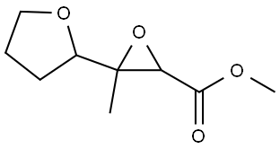 Methyl 3-methyl-3-(oxolan-2-yl)oxirane-2-carboxylate Structural