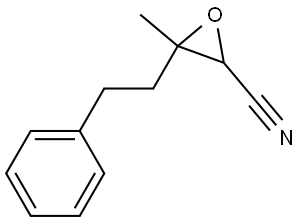 3-Methyl-3-(2-phenylethyl)oxirane-2-carbonitrile Structural