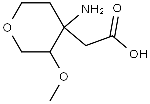 2-(4-Amino-3-methoxyoxan-4-yl)acetic acid Structural