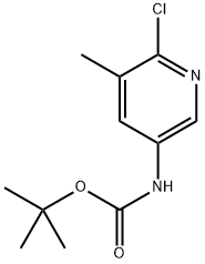 tert-Butyl (6-chloro-5-methylpyridin-3-yl)carbamate Structural