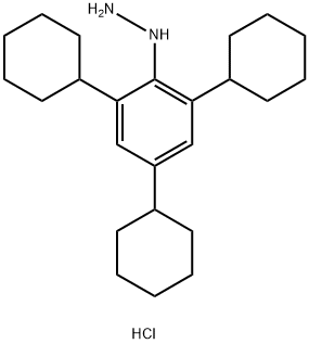 Hydrazine, (2,4,6-tricyclohexylphenyl)-, hydrochloride (1:1) Structural