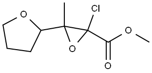 Methyl 2-chloro-3-methyl-3-(oxolan-2-yl)oxirane-2-carboxylate Structural