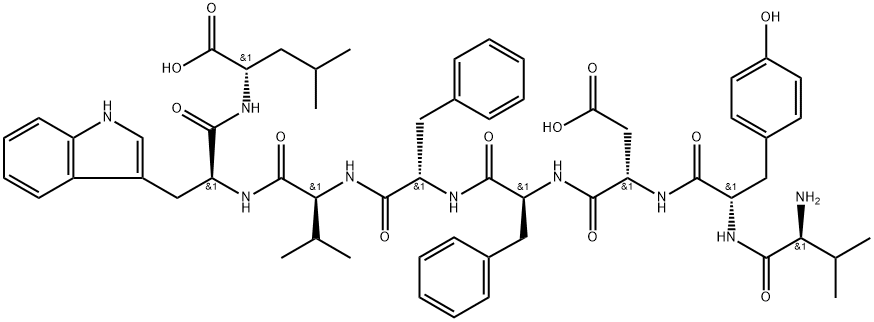 L-Leucine, L-valyl-L-tyrosyl-L-α-aspartyl-L-phenylalanyl-L-phenylalanyl-L-valyl-L-tryptophyl- Structural