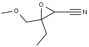 3-Ethyl-3-(methoxymethyl)oxirane-2-carbonitrile Structural
