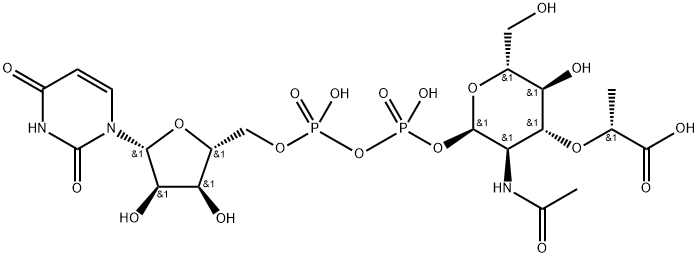 UDP-N-Acetylmuramic acid trisodium salt Structural