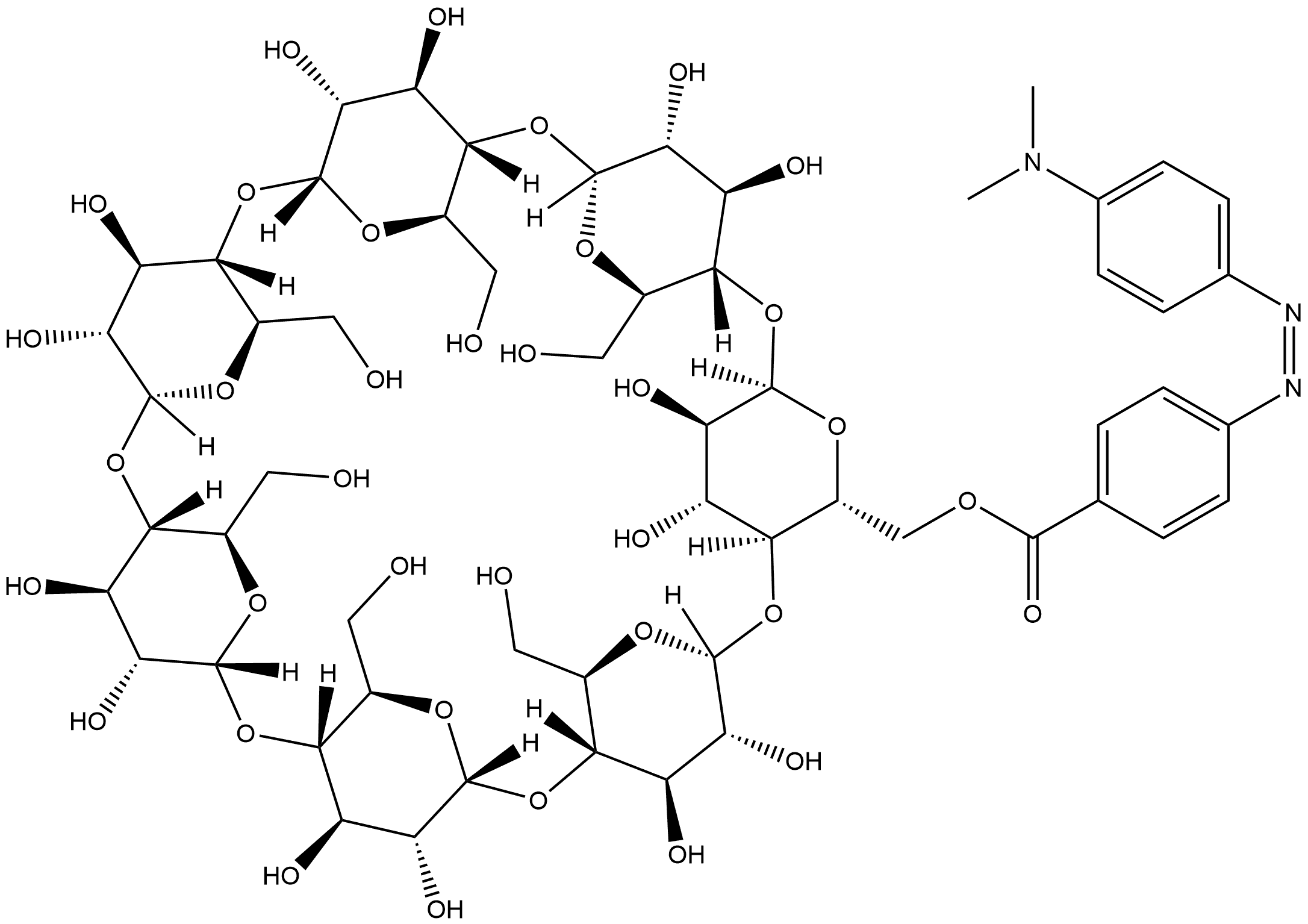 MONO-6-P-METHYL RED-BETA-CYCLODEXTRIN Structural