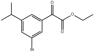 ethyl 2-(3-bromo-5-isopropylphenyl)-2-oxoacetate Structural