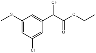 Ethyl 3-chloro-α-hydroxy-5-(methylthio)benzeneacetate Structural