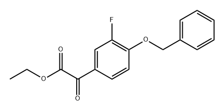 ethyl 2-(4-(benzyloxy)-3-fluorophenyl)-2-oxoacetate Structural