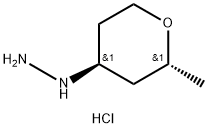 rac-[(2r,4s)-2-methyloxan-4-yl]hydrazine hydrochloride Structural