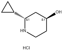 rac-(2S,4S)-2-cyclopropyl-4-piperidinol hydrochloride Structural