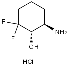 rac-(1r,6s)-6-amino-2,2-difluorocyclohexan-1-ol hydrochloride Structural