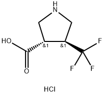rac-(3R,4R)-4-(trifluoromethyl)pyrrolidine-3-carboxylic acid hydrochloride, trans Structural