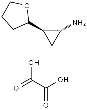 rac-(1R,2R)-2-(oxolan-2-yl)cyclopropan-1-amine, oxalic acid, trans Structural