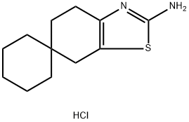 Spiro[benzothiazole-6(5H),1'-cyclohexan]-2-amine, 4,7-dihydro-, hydrochloride (1:1) Structural